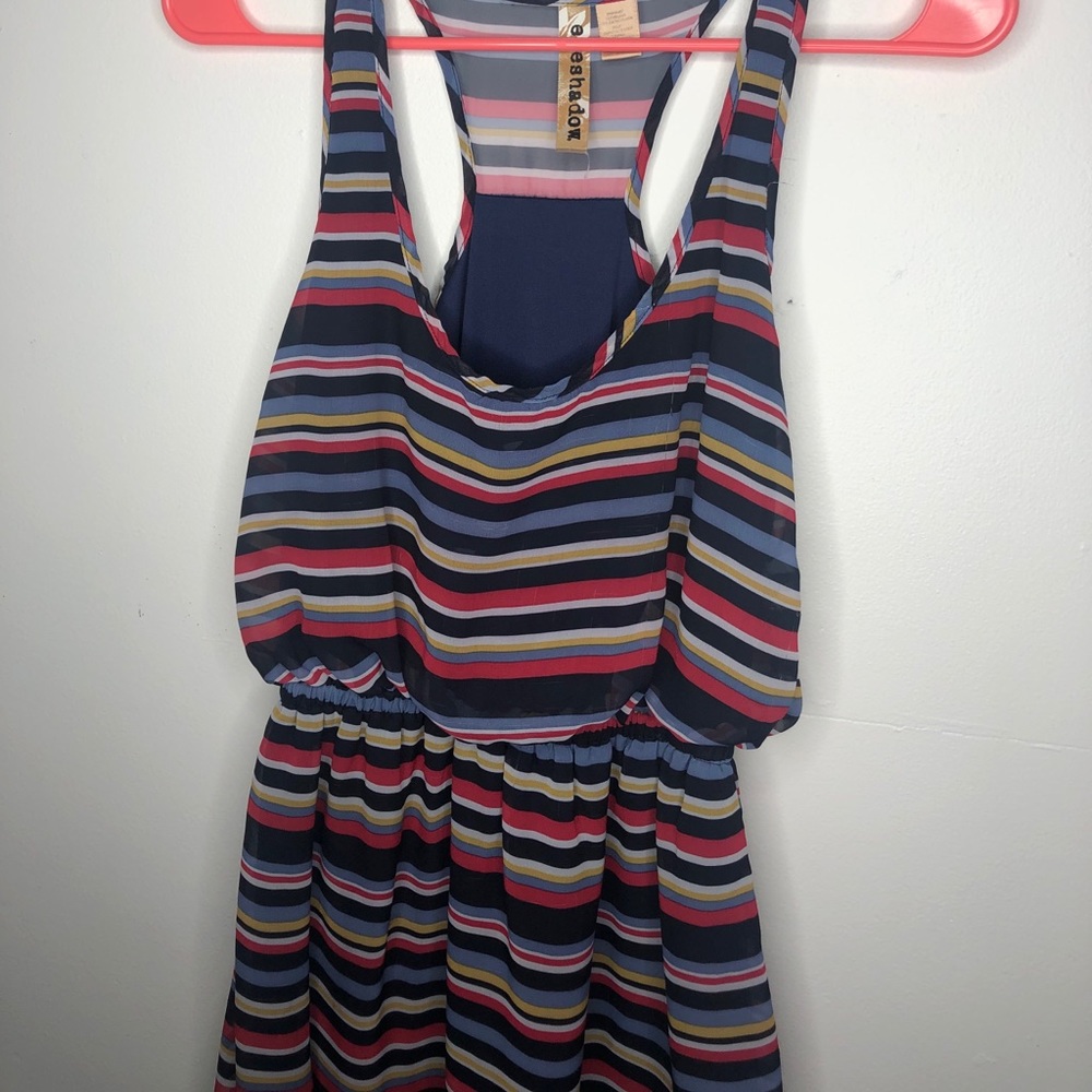 multi color sleeves dress